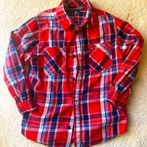 Tommy Hilfiger (size 6) Red Plaid Flannel Shirt